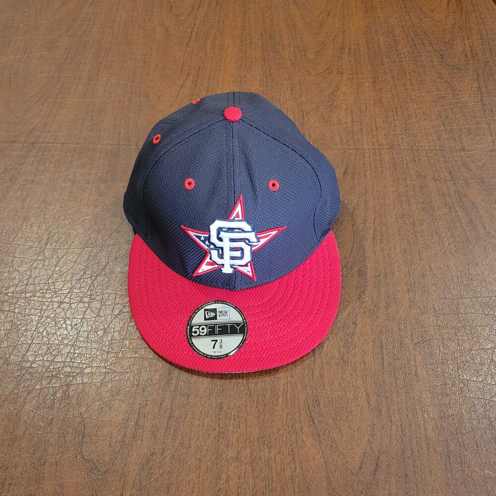 San Francisco Giants New Era 59Fifty American Flag Baseball Hat Cap Sz 7 1/4